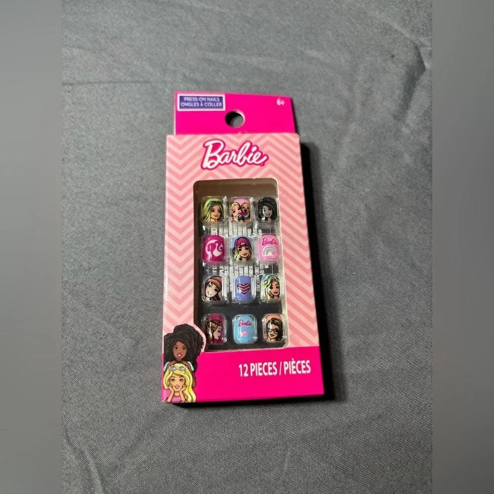 New Barbie Press On Nails & Sticker Set NWT